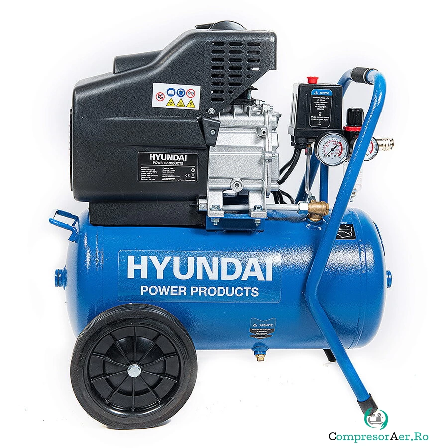 Hyundai Compresor cu piston HYUNDAI AC2402, 1600 W, 8 Bar, Albastru